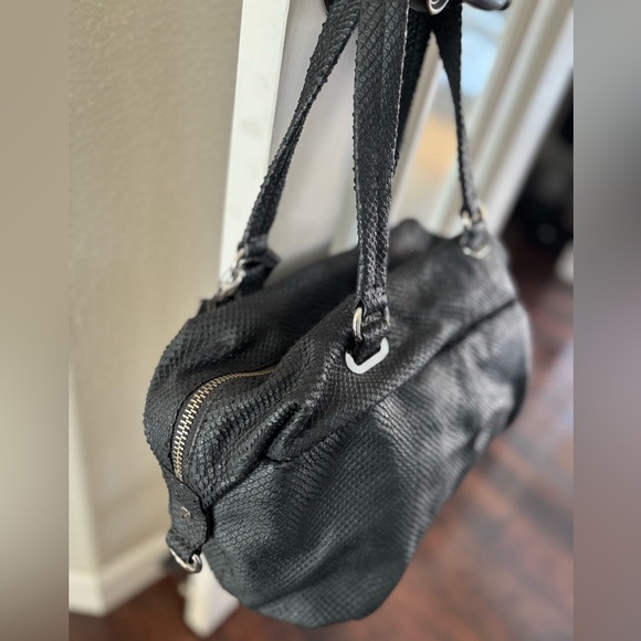 Lamb L.A.M.B. Gwen Stefani Black Leather Shoulder Bag - Picture 9 of 16